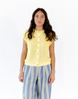 Vixi Button Up Top · Lemon