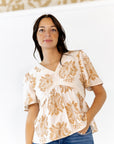 Albini Botanical V-Neck Top