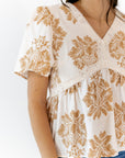 Albini Botanical V-Neck Top