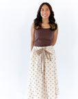 Jenson Polka Dot Tie Skirt · Taupe