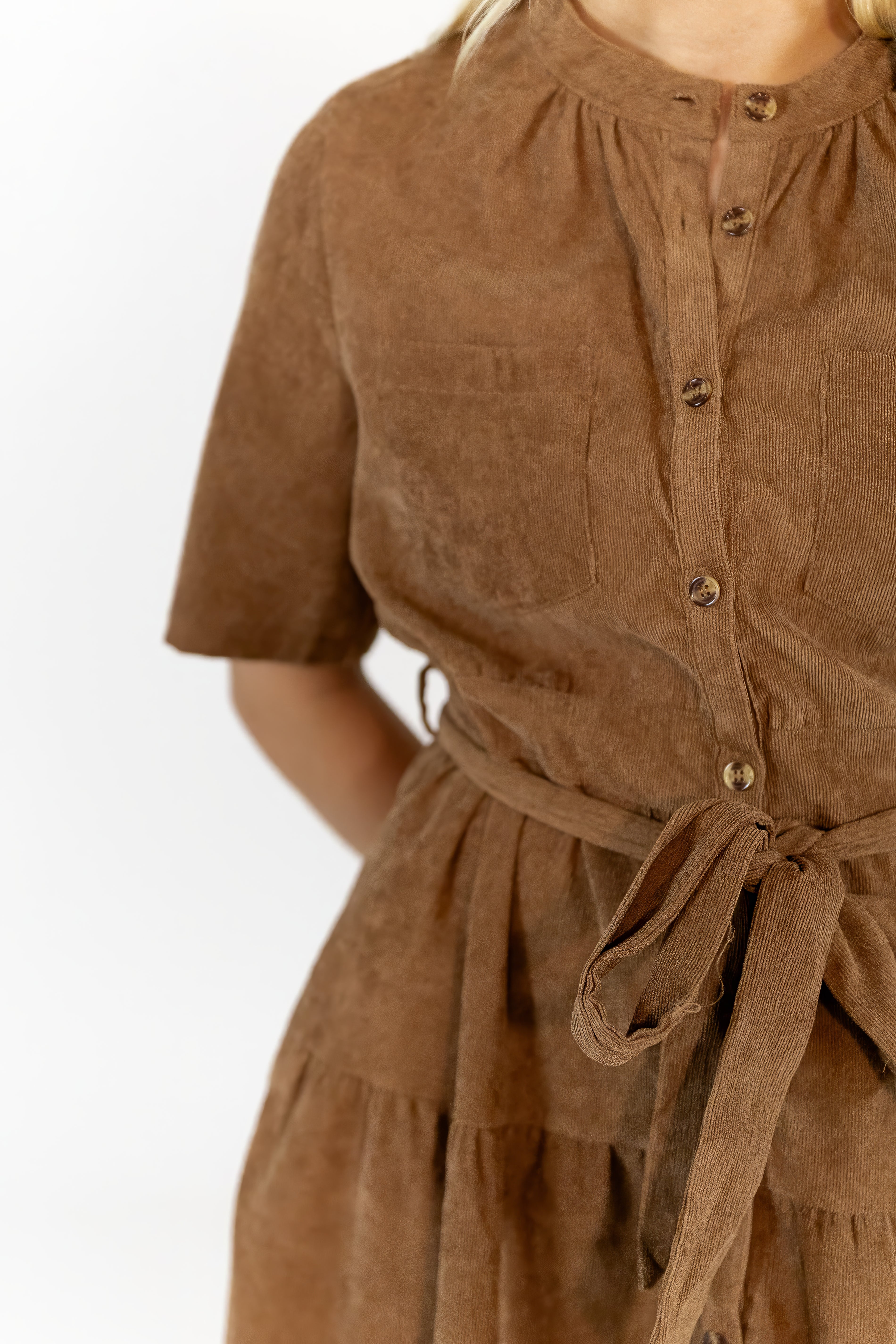 Leisel Corduroy Shirt Dress