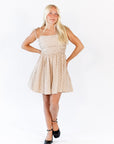 Georgie Polka Dot Dress · Taupe
