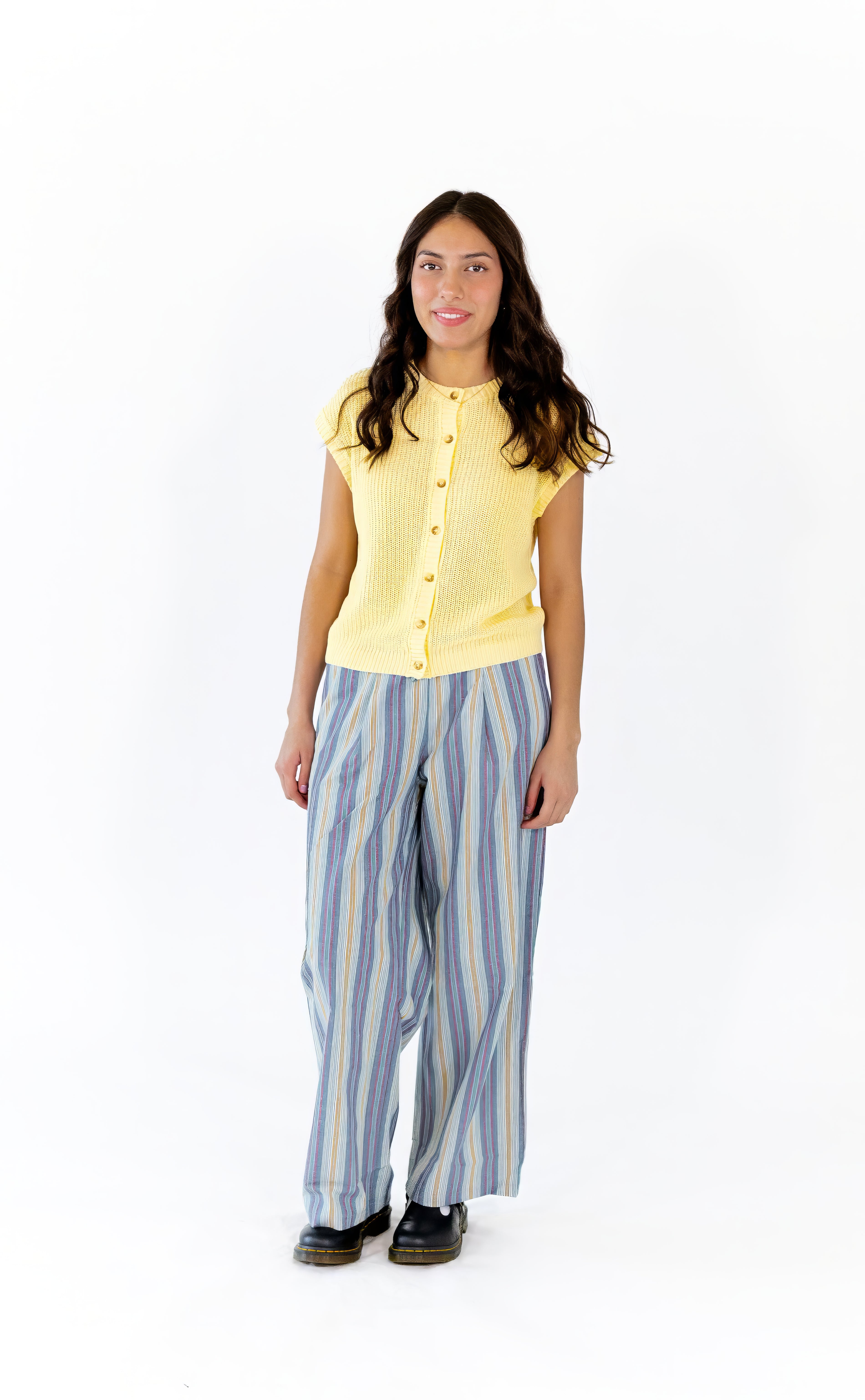 Vixi Button Up Top · Lemon