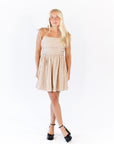 Georgie Polka Dot Dress · Taupe