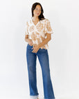Albini Botanical V-Neck Top