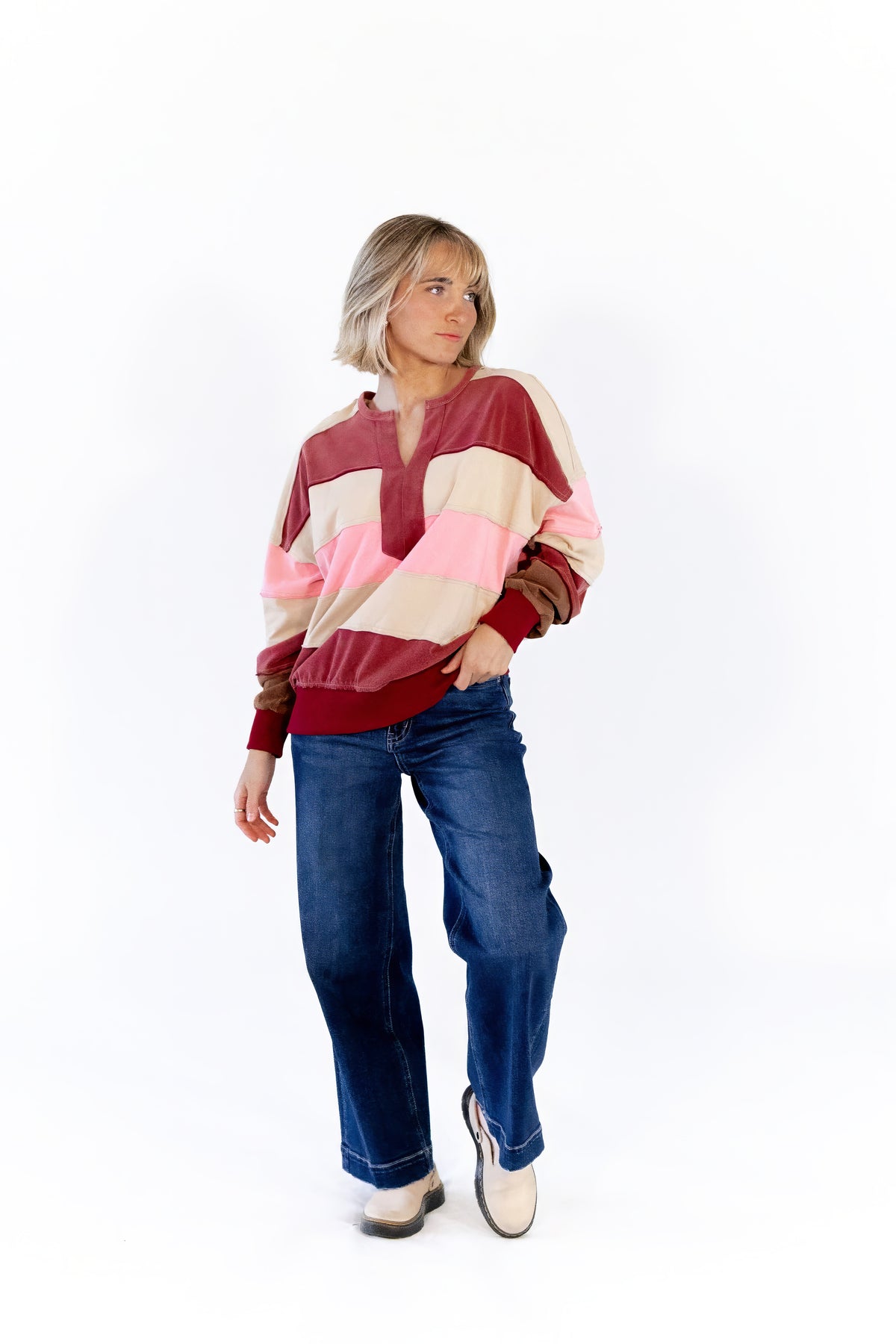 Elena Striped Pullover