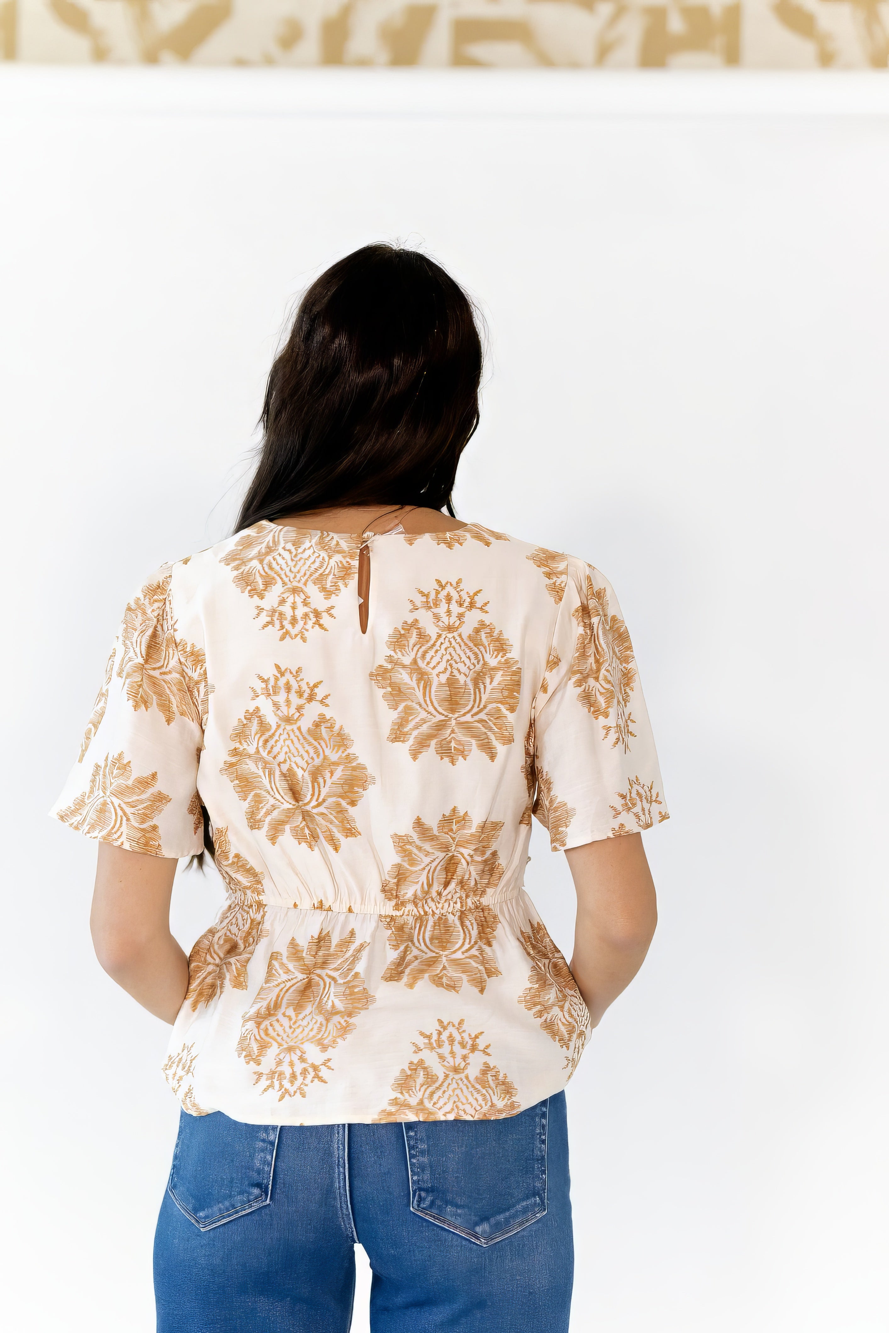Albini Botanical V-Neck Top
