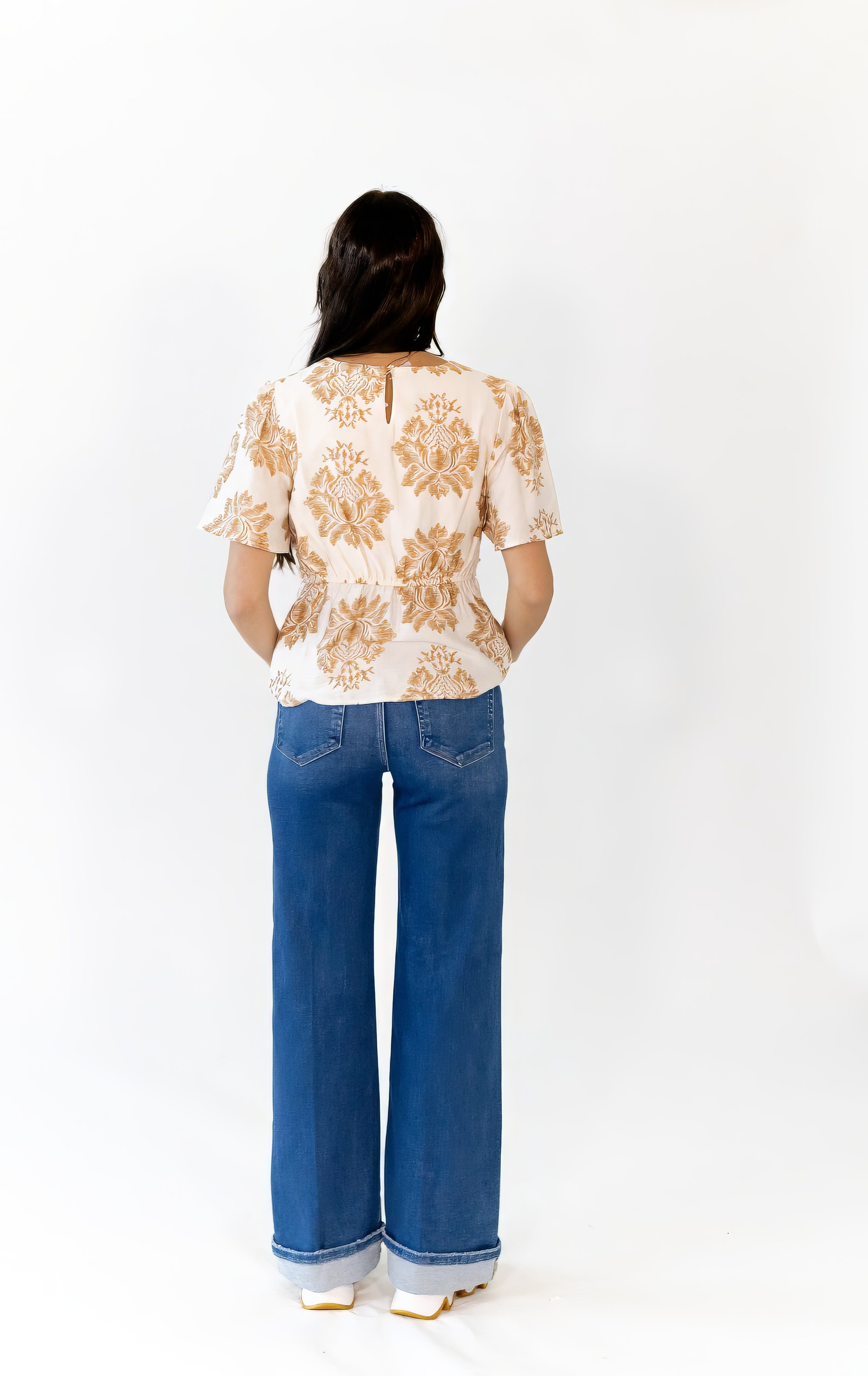 Albini Botanical V-Neck Top