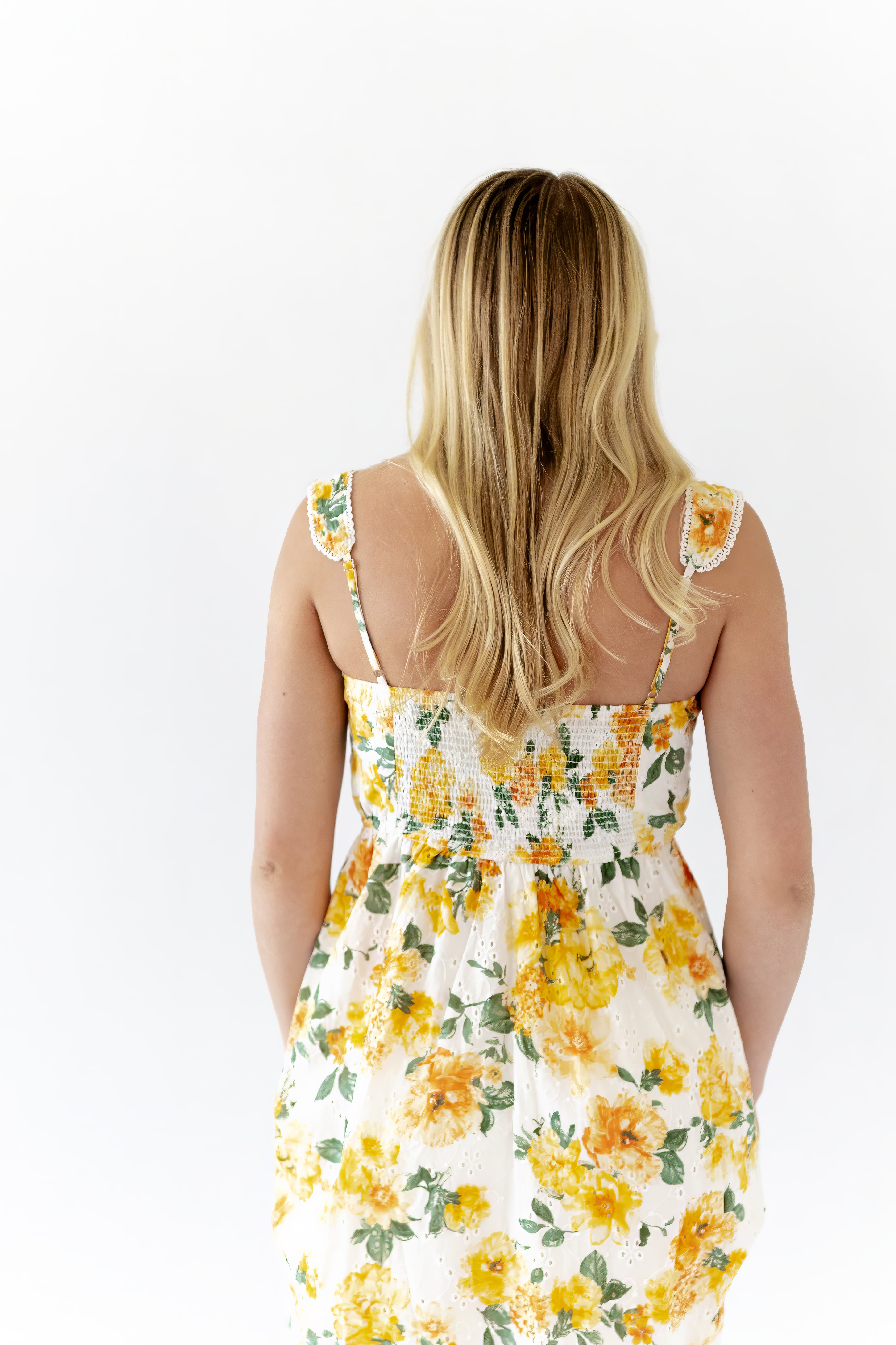 Sunshine Scalloped Midi Dress