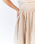 Georgie Polka Dot Dress · Taupe