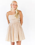 Georgie Polka Dot Dress · Taupe