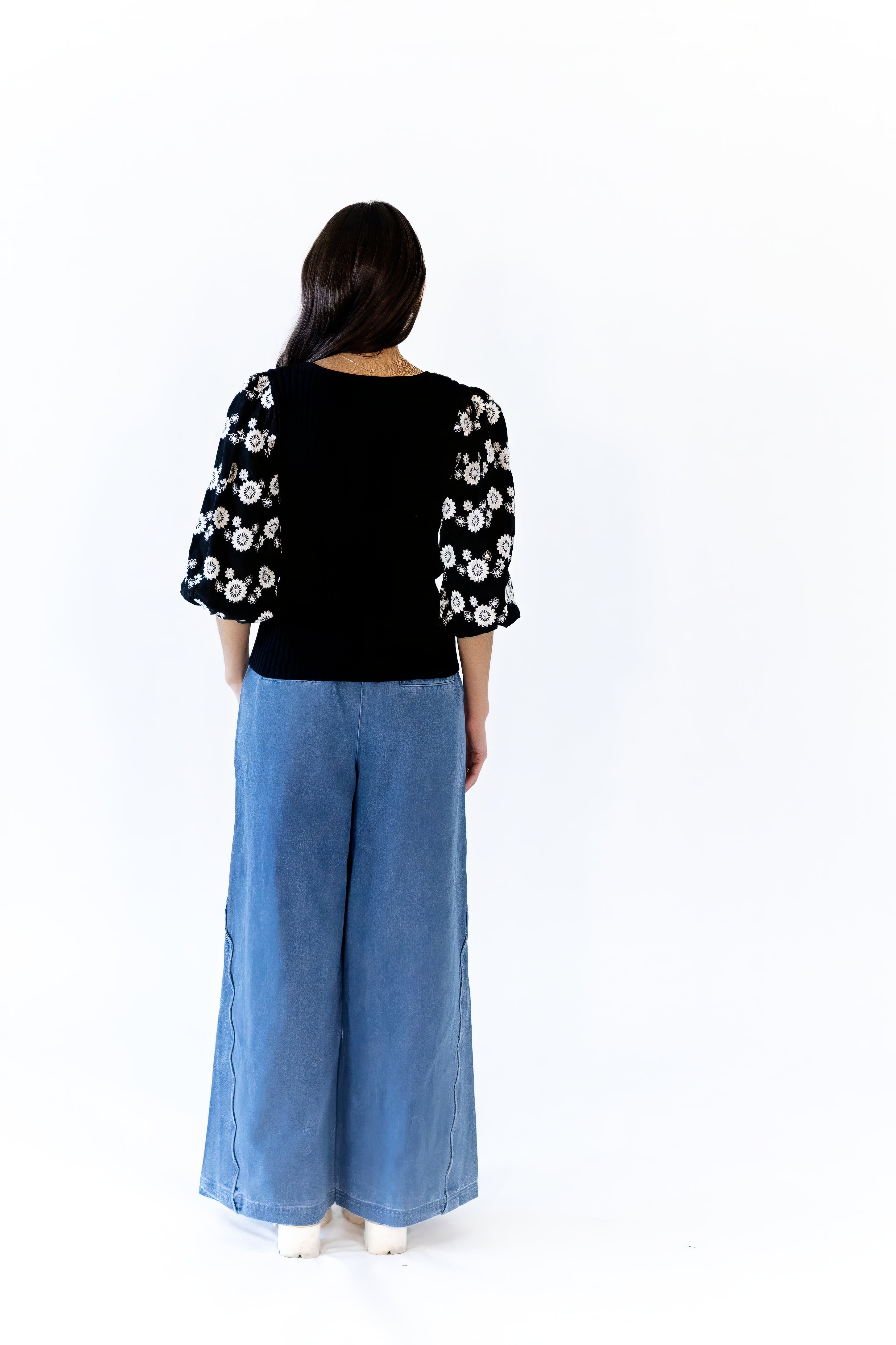 Minuette Embroidered Sleeve Blouse