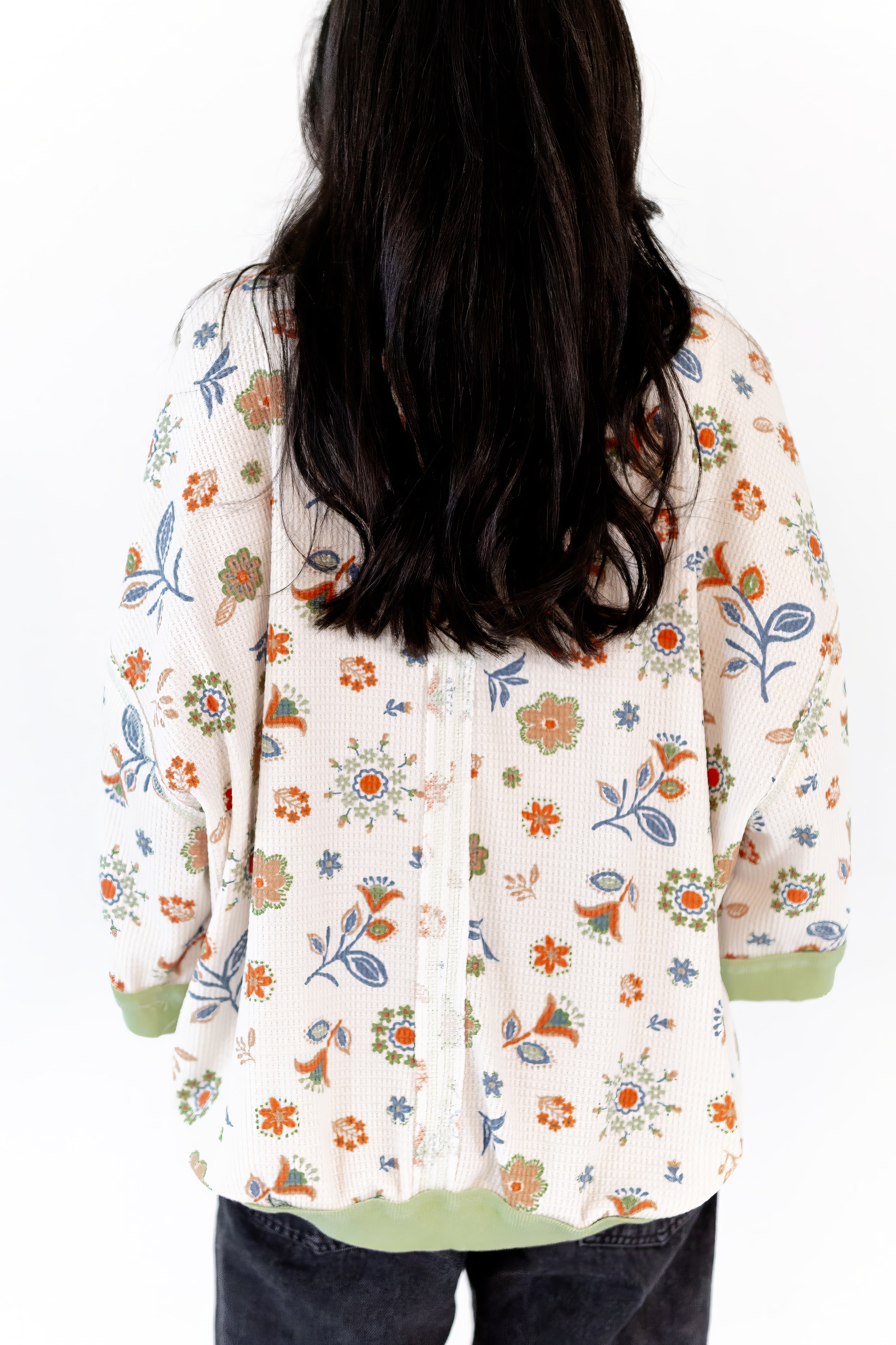 Leah Floral Henley Top