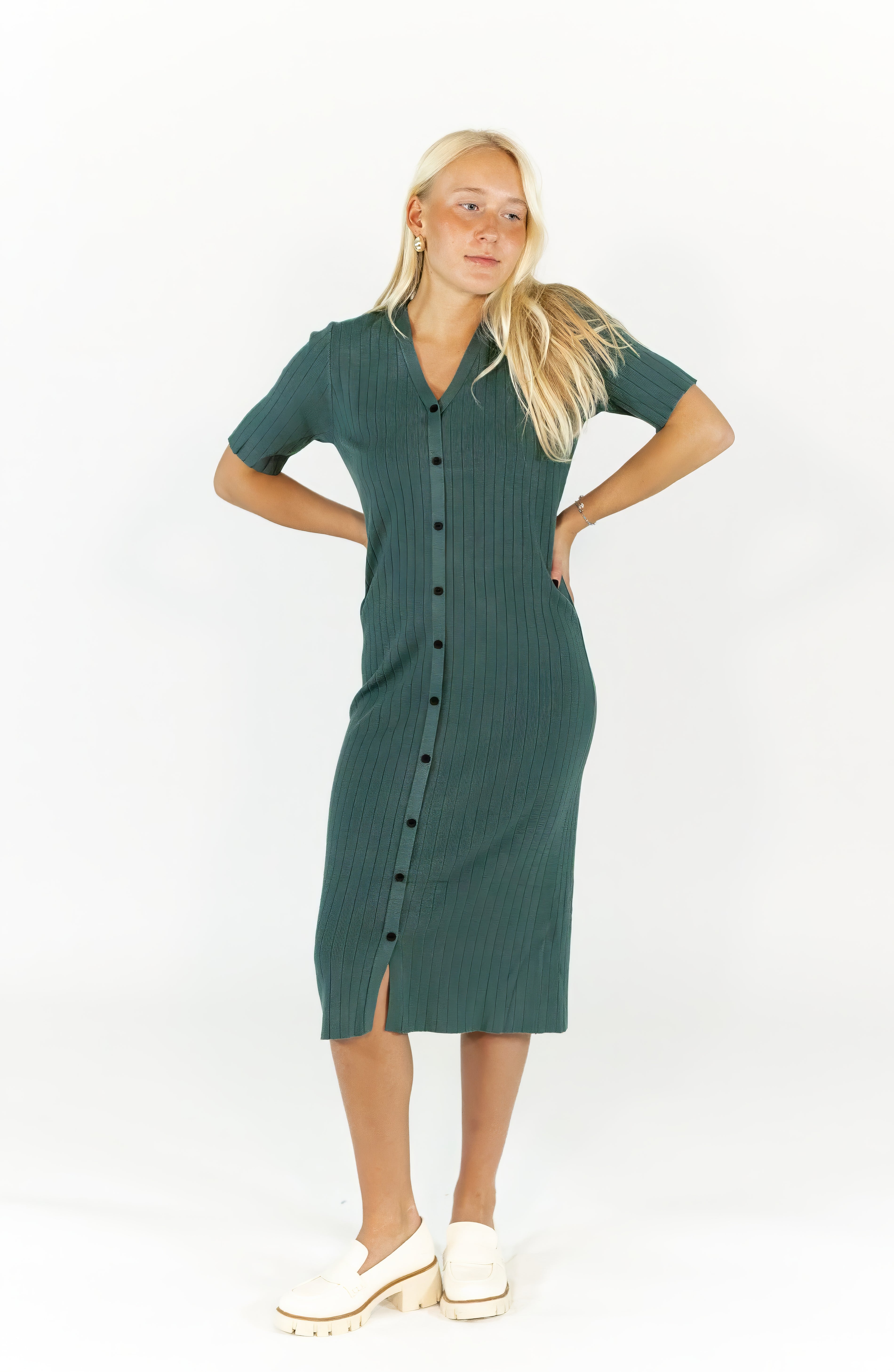 Laith Button Down Sweater Dress