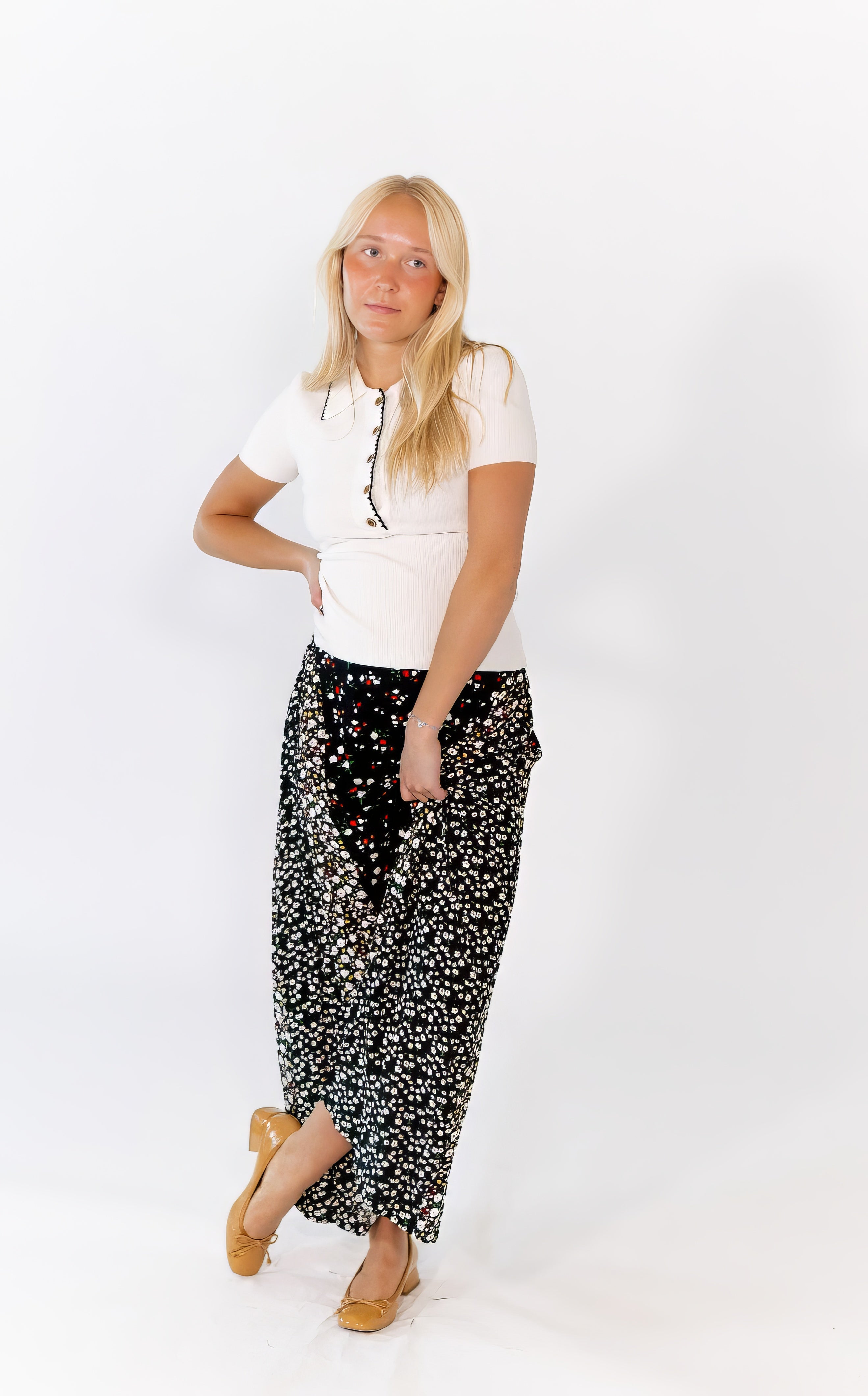 Byron Mixed Print Skirt