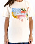 Patchwork Print America Tee