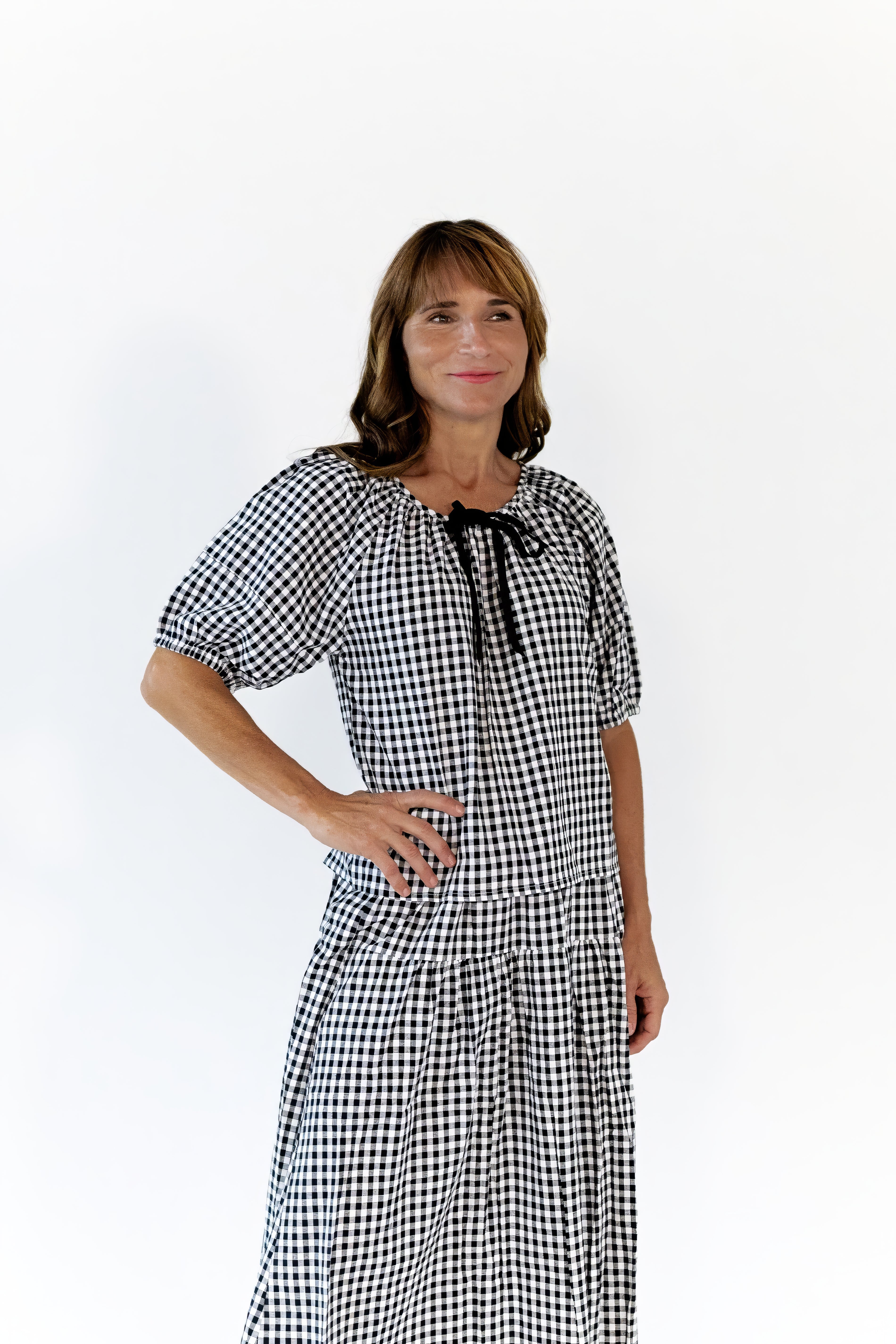 Rella Gingham Skirt Set
