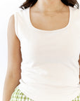 Camden Square Neck Tank · Beige