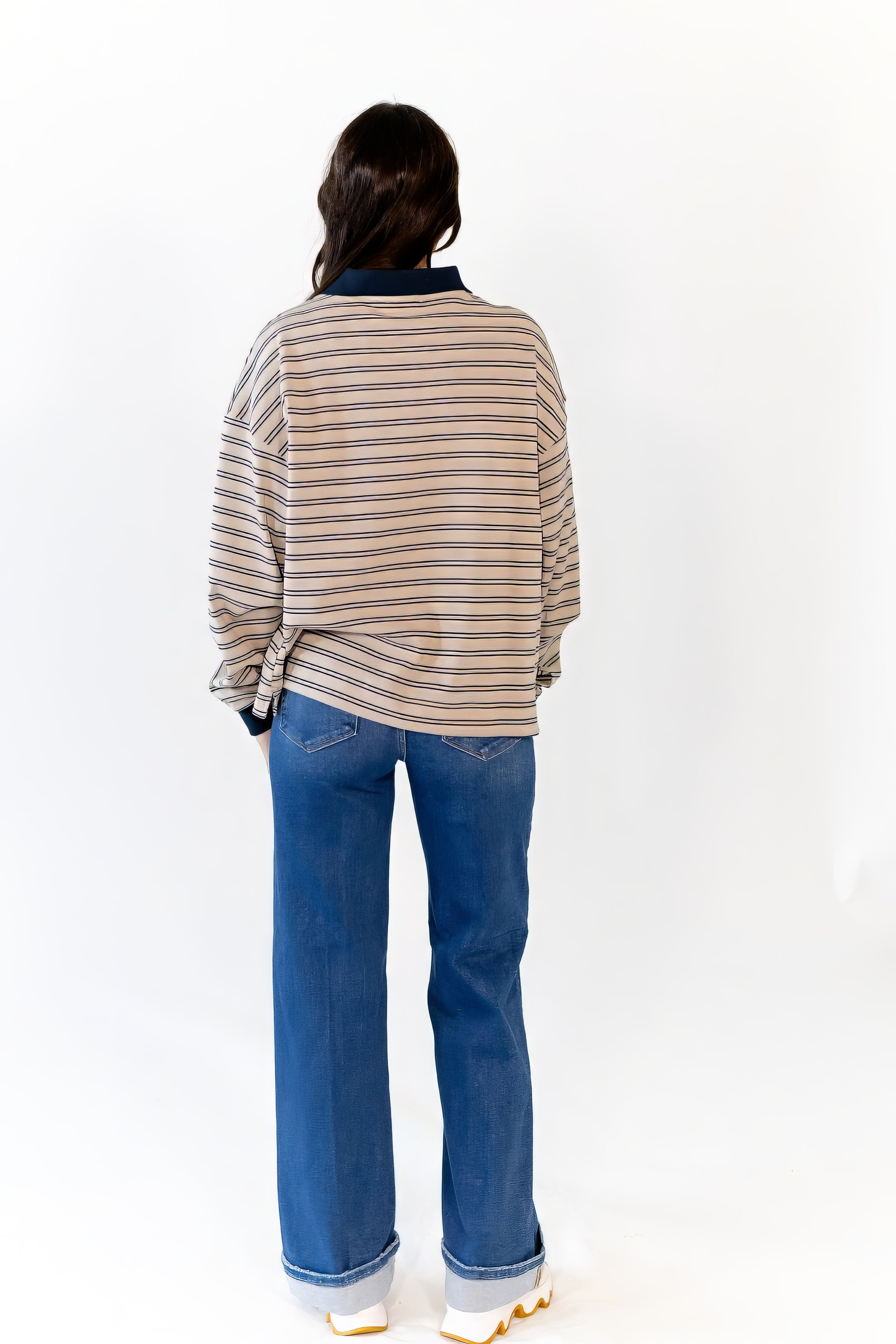 Kai Oversized Striped Polo