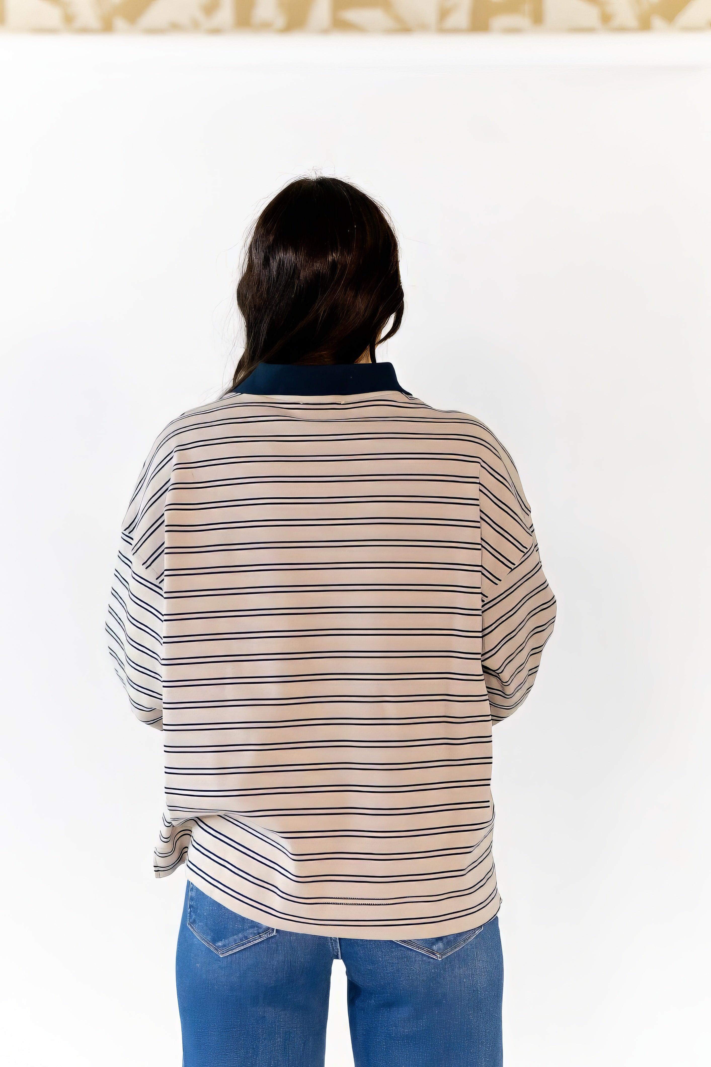 Kai Oversized Striped Polo