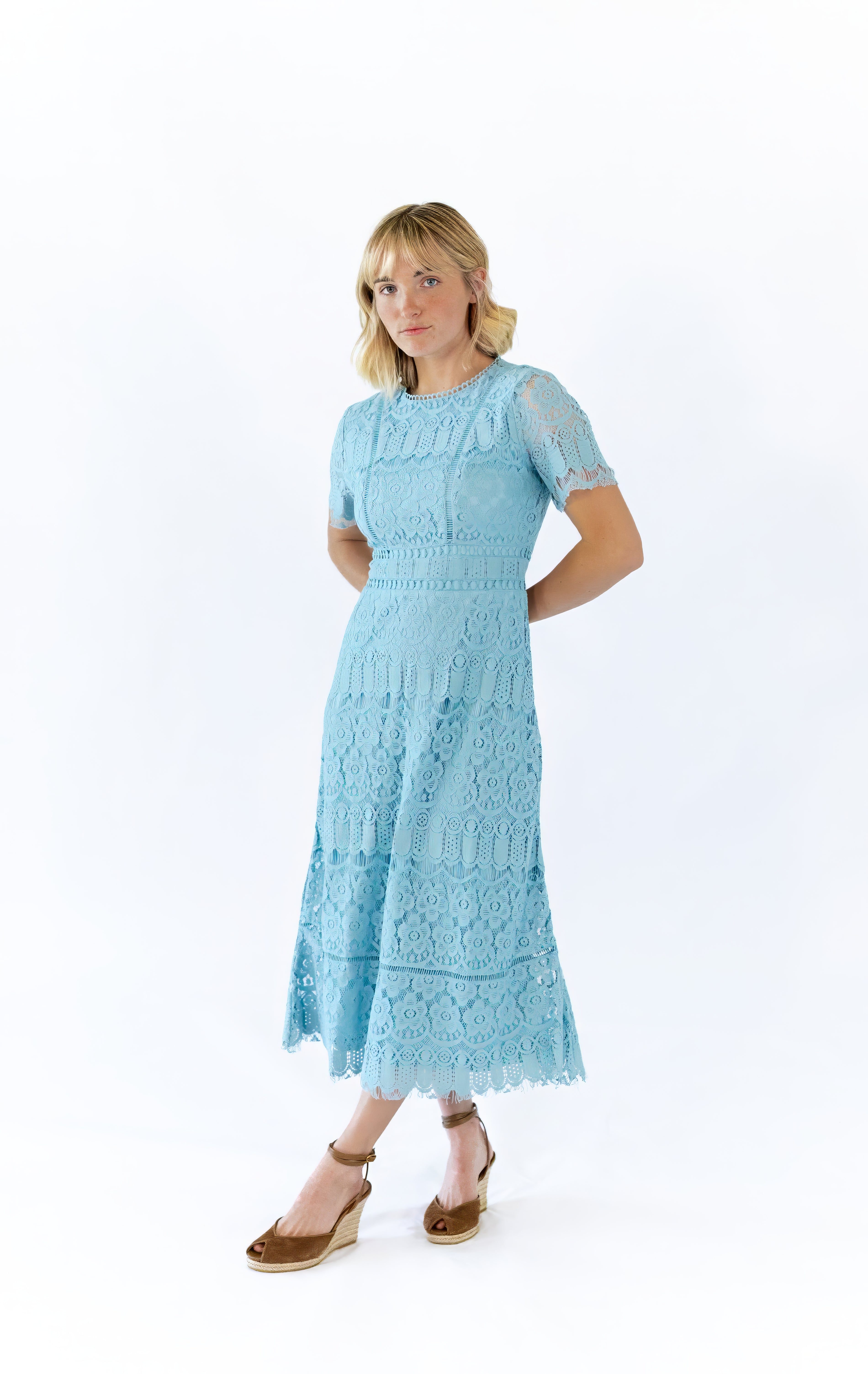 turquoise lace dress with sleeves Elegant Turquoise Lace Dress With Sheer Sleeves