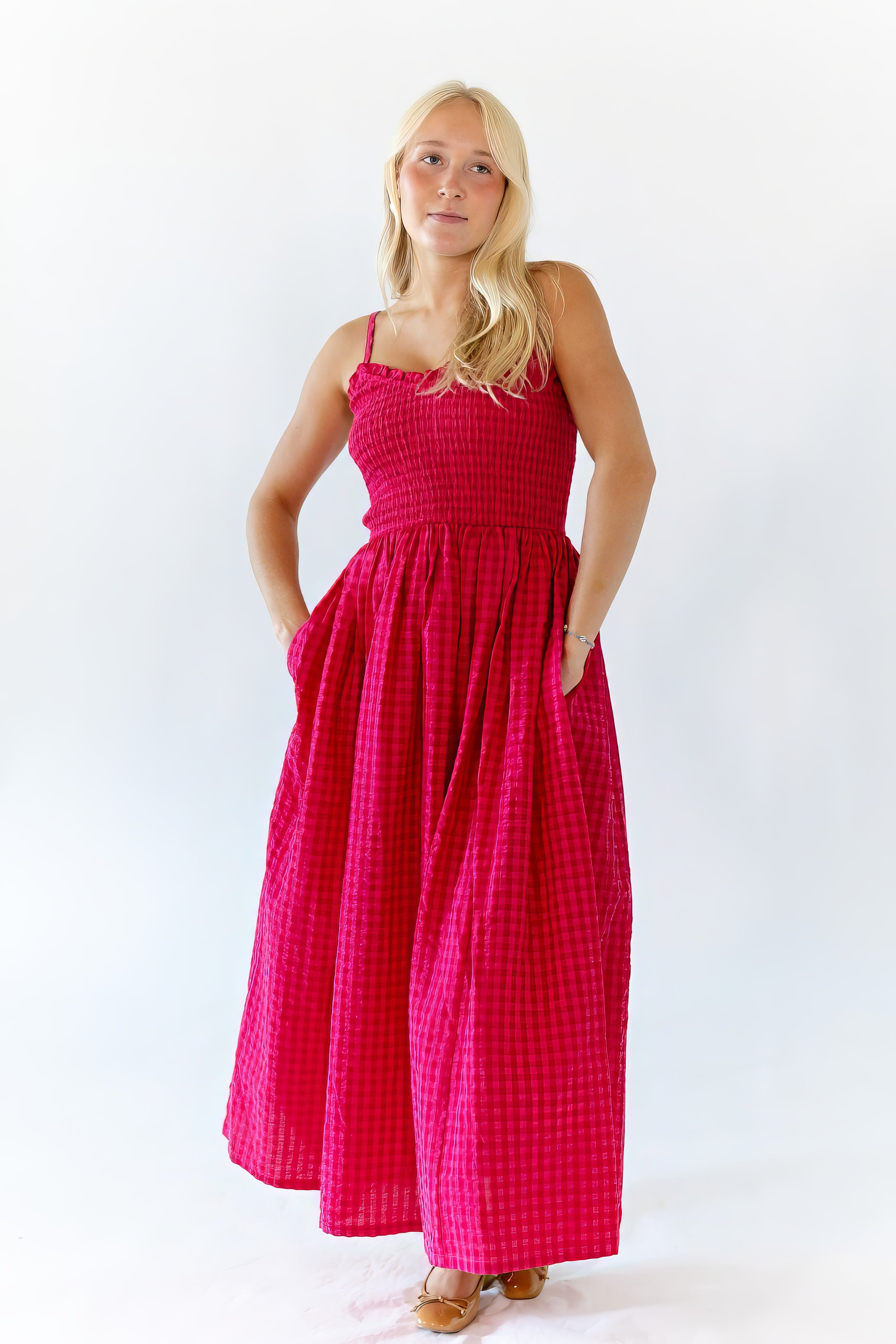 Tomas Sweetheart Gingham Midi