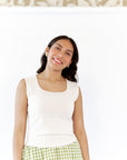 Camden Square Neck Tank · Beige