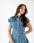 Zadie Belted Denim Dress