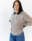 Kai Oversized Striped Polo