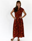 Stone Floral Button Up Dress