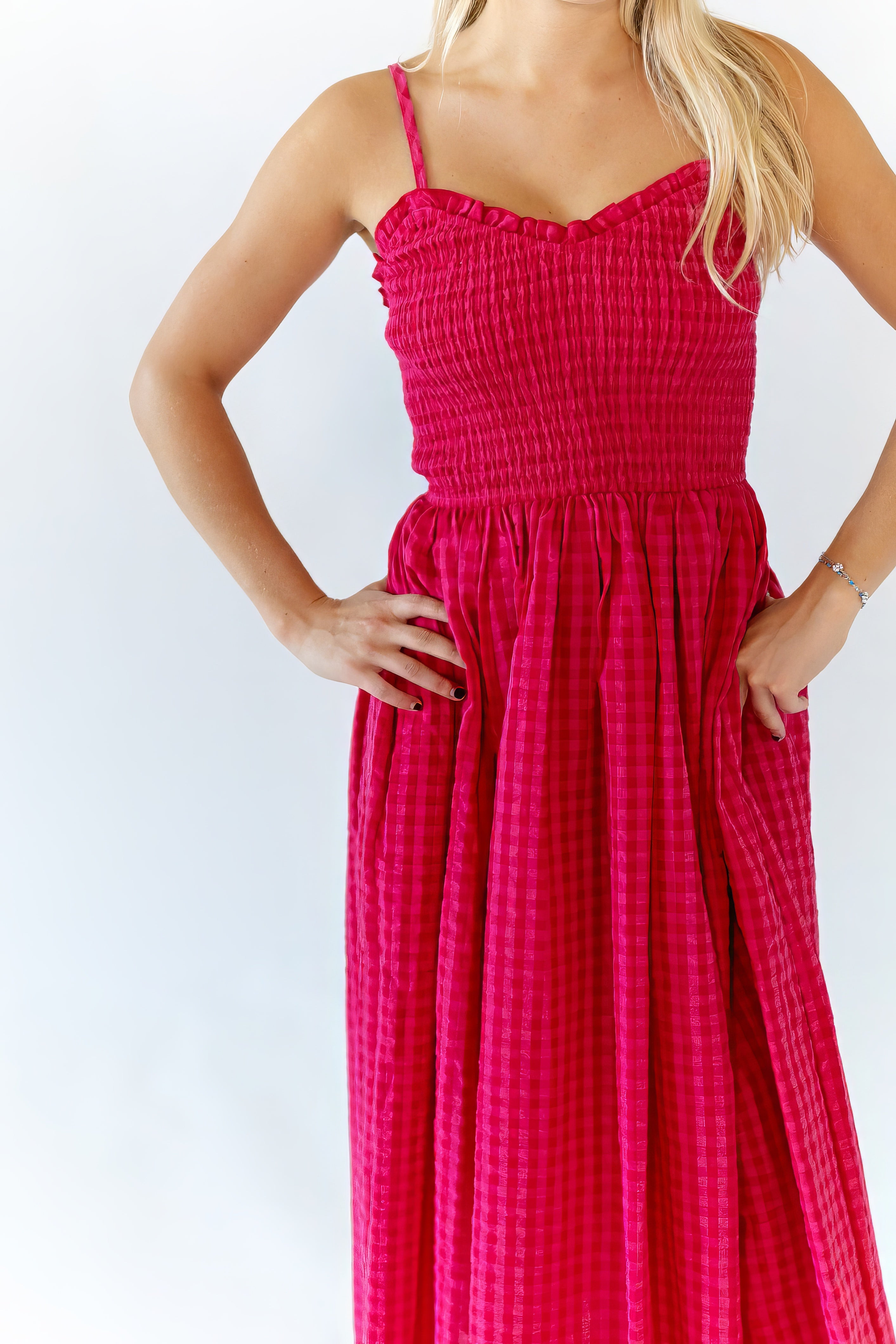 Tomas Sweetheart Gingham Midi