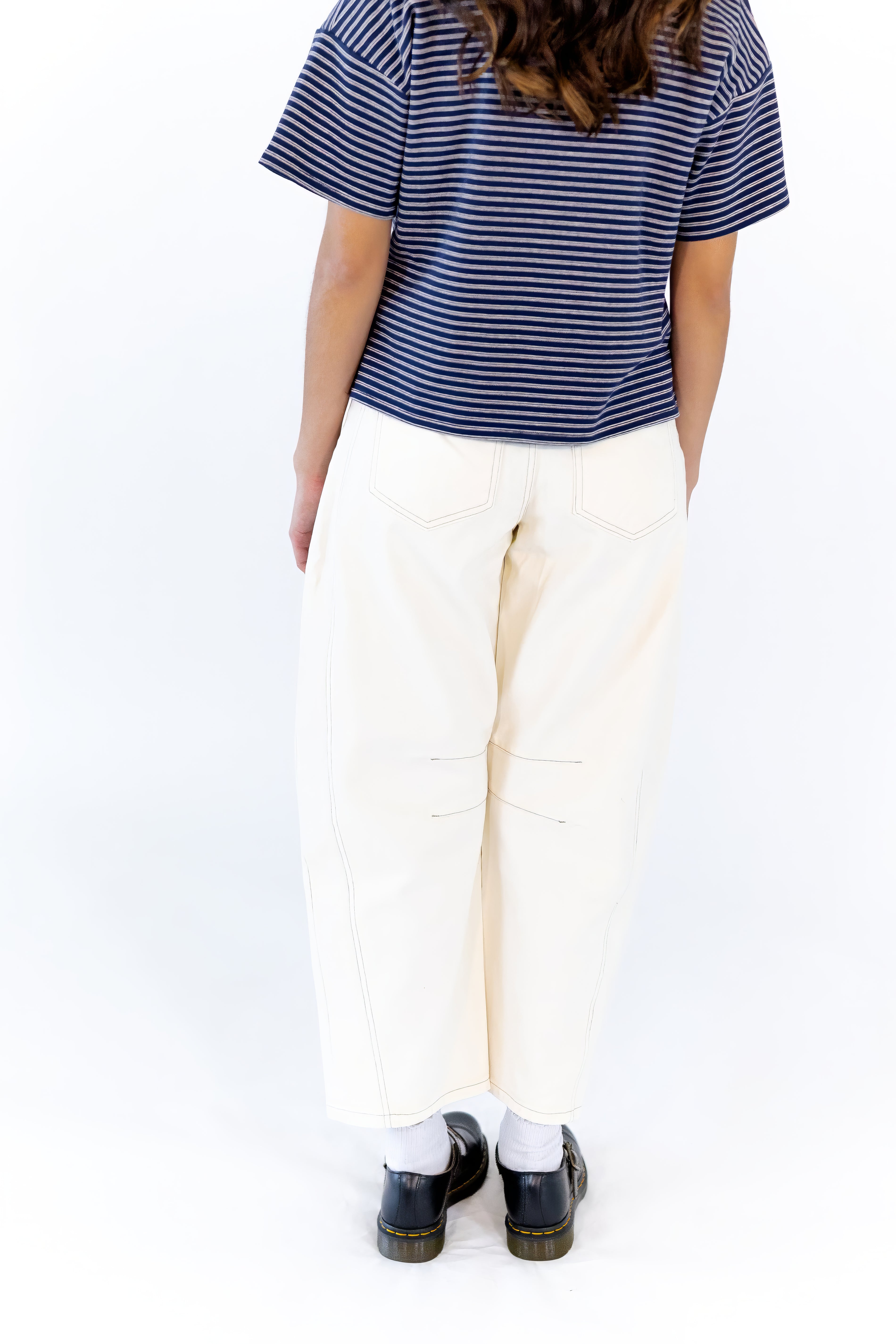 Tessa Off-White Barrel Jeans