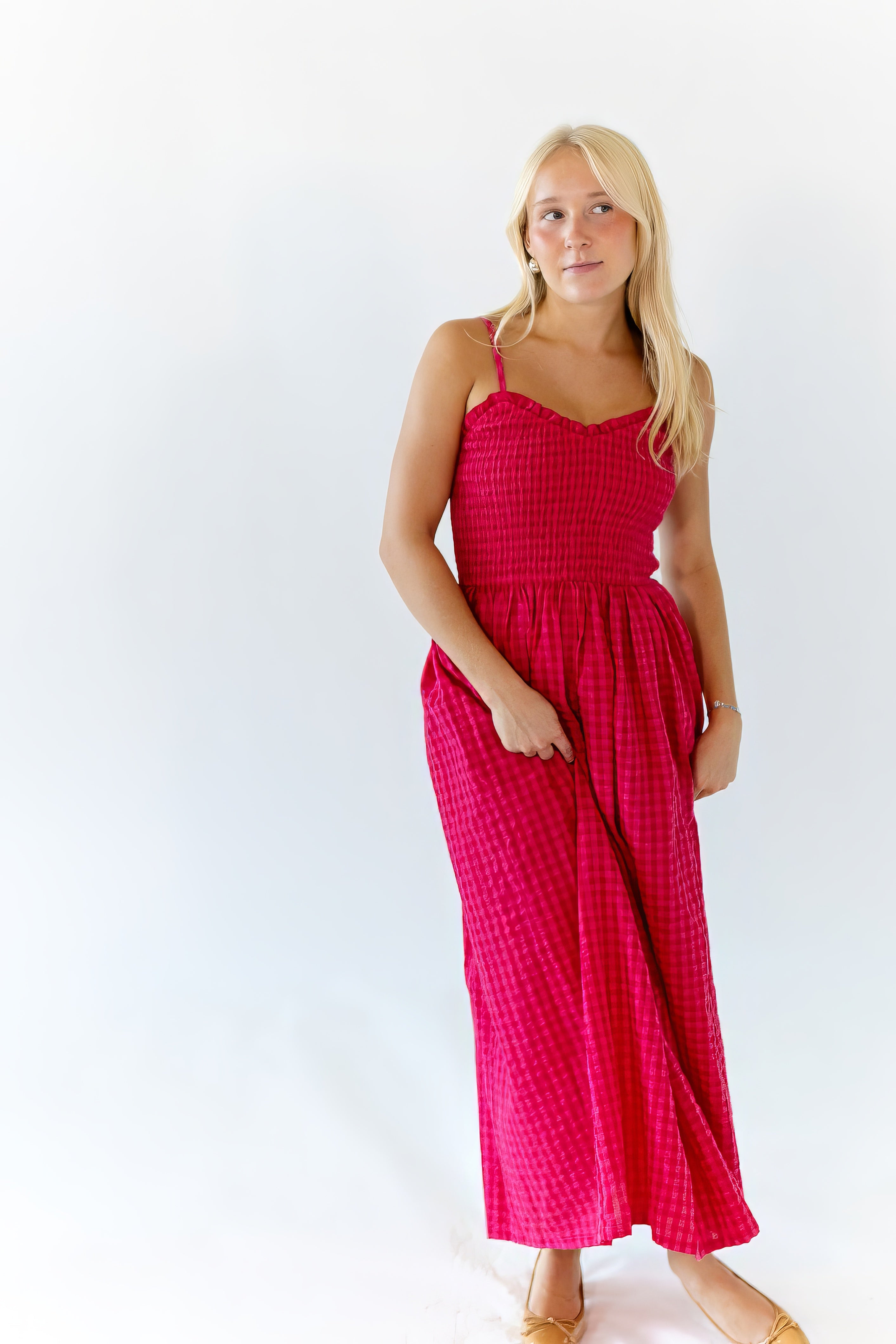 Tomas Sweetheart Gingham Midi