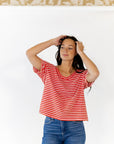 Inez Striped Scoop Neck