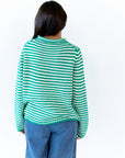 Jenny Cozy Stripe Sweater · Green