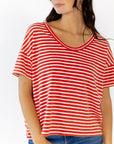 Inez Striped Scoop Neck