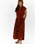 Stone Floral Button Up Dress