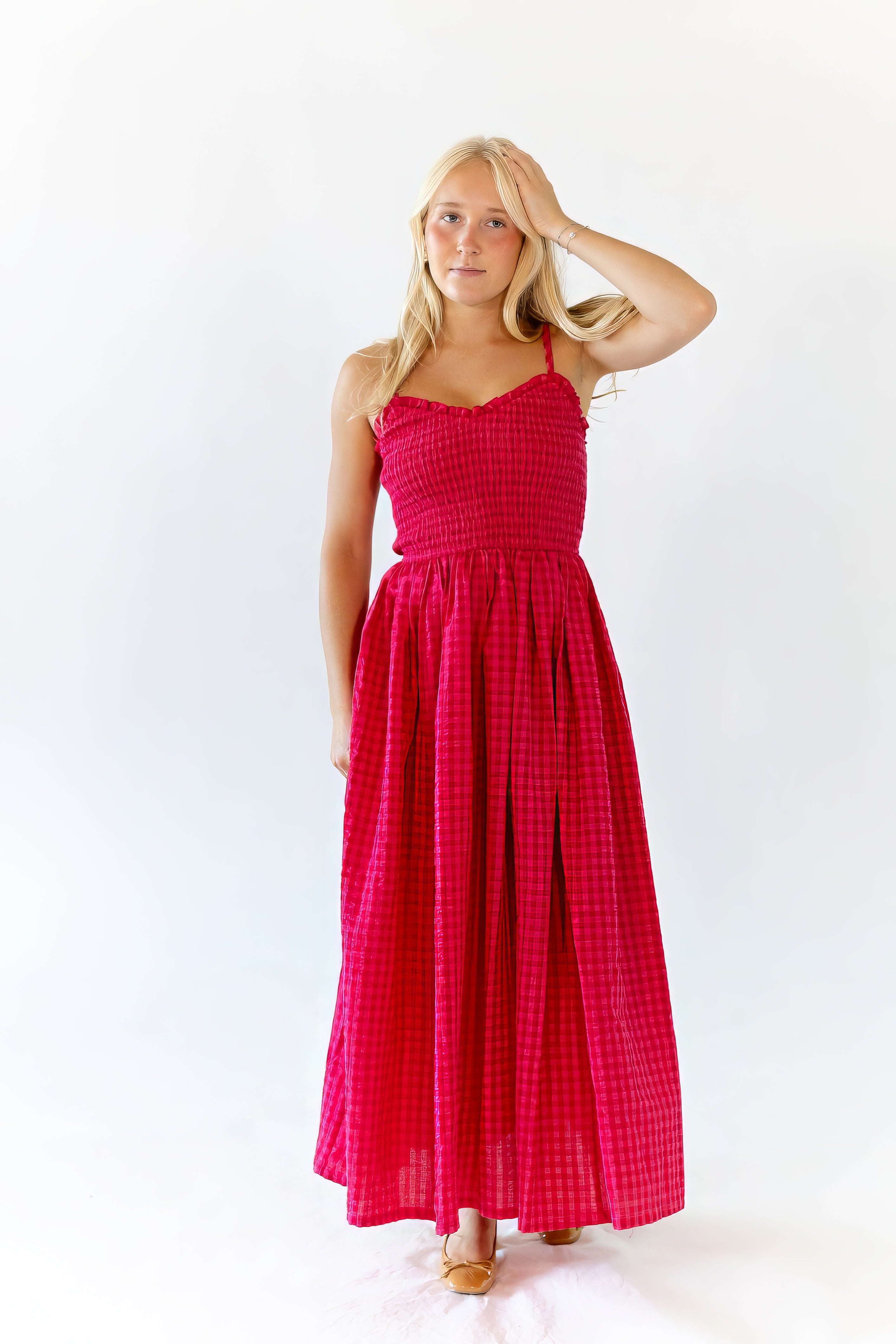 Tomas Sweetheart Gingham Midi