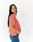 Inez Striped Scoop Neck