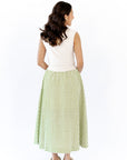 Iris Gingham Midi Skirt · Green