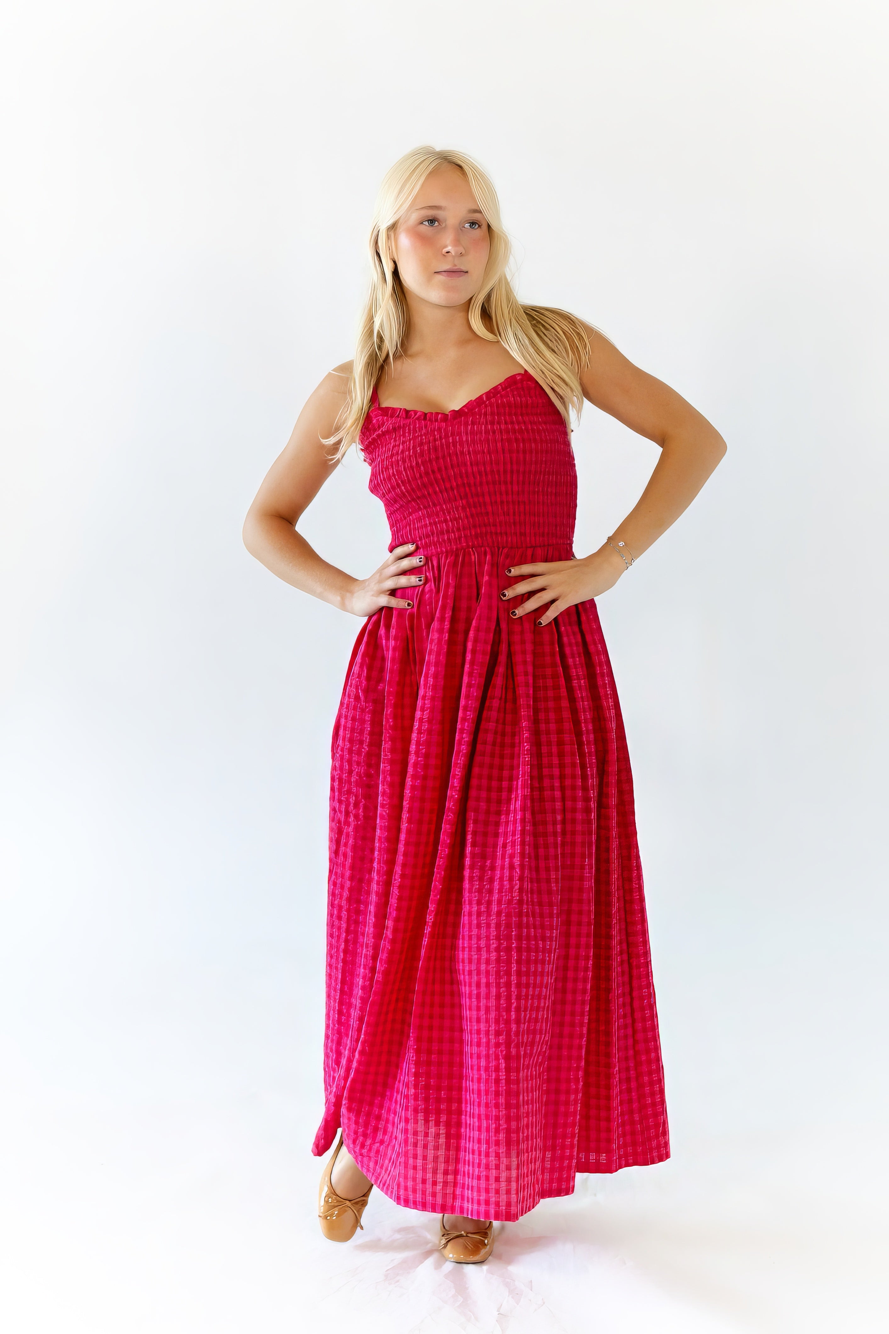 Tomas Sweetheart Gingham Midi