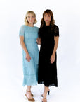 Joy Scalloped Lace Dress · Teal
