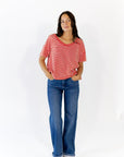Inez Striped Scoop Neck