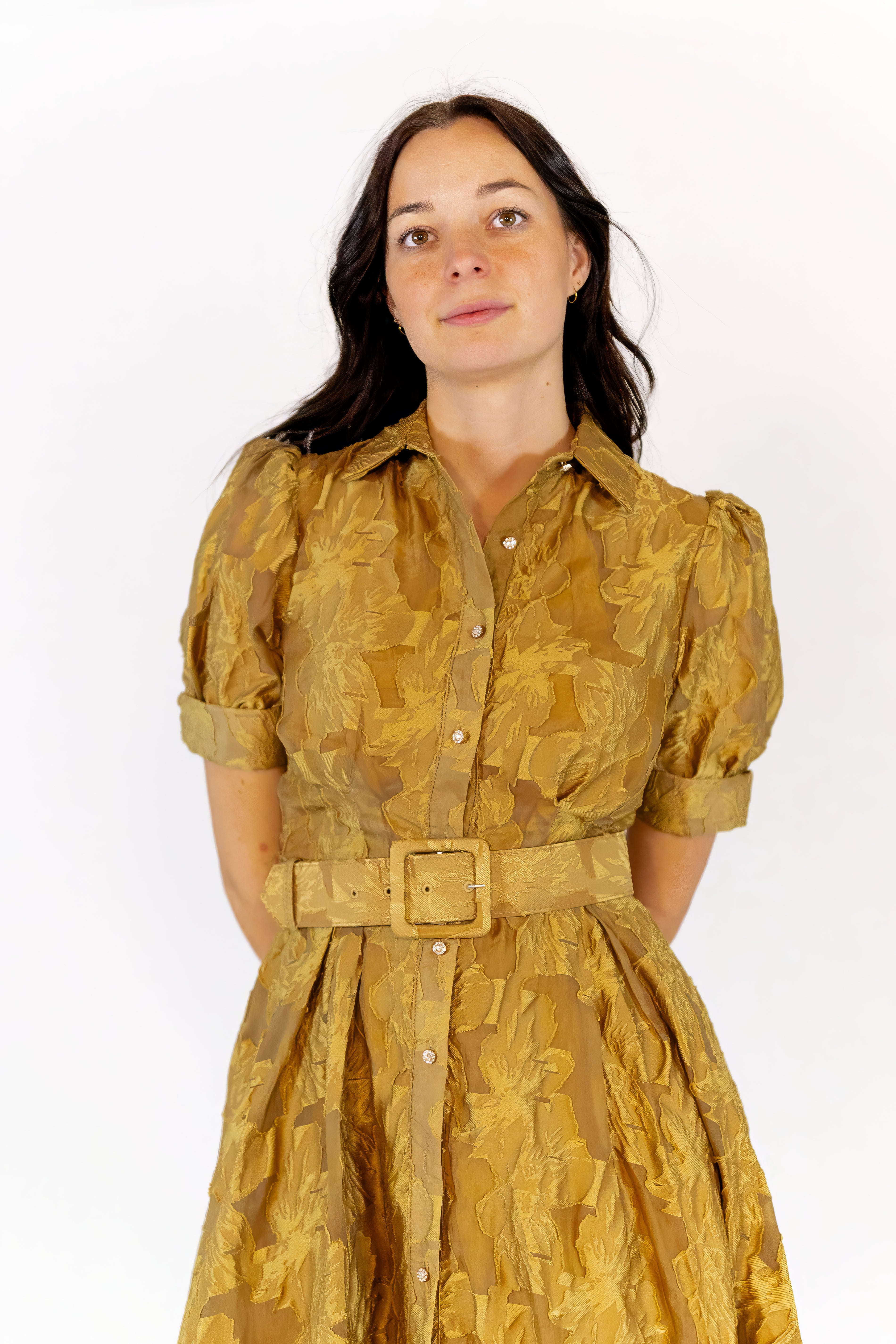 Chiara Lace Belted Maxi