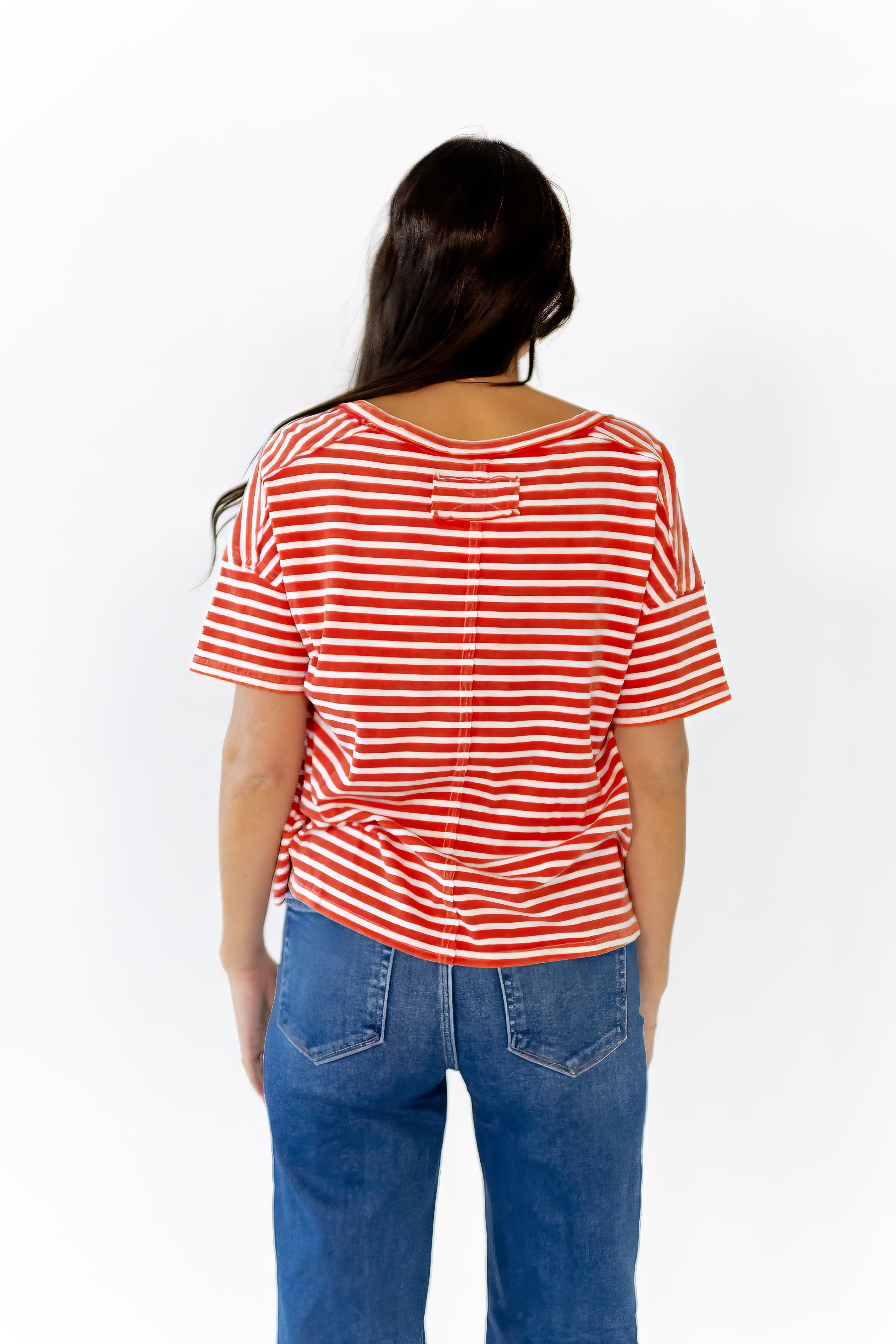 Inez Striped Scoop Neck