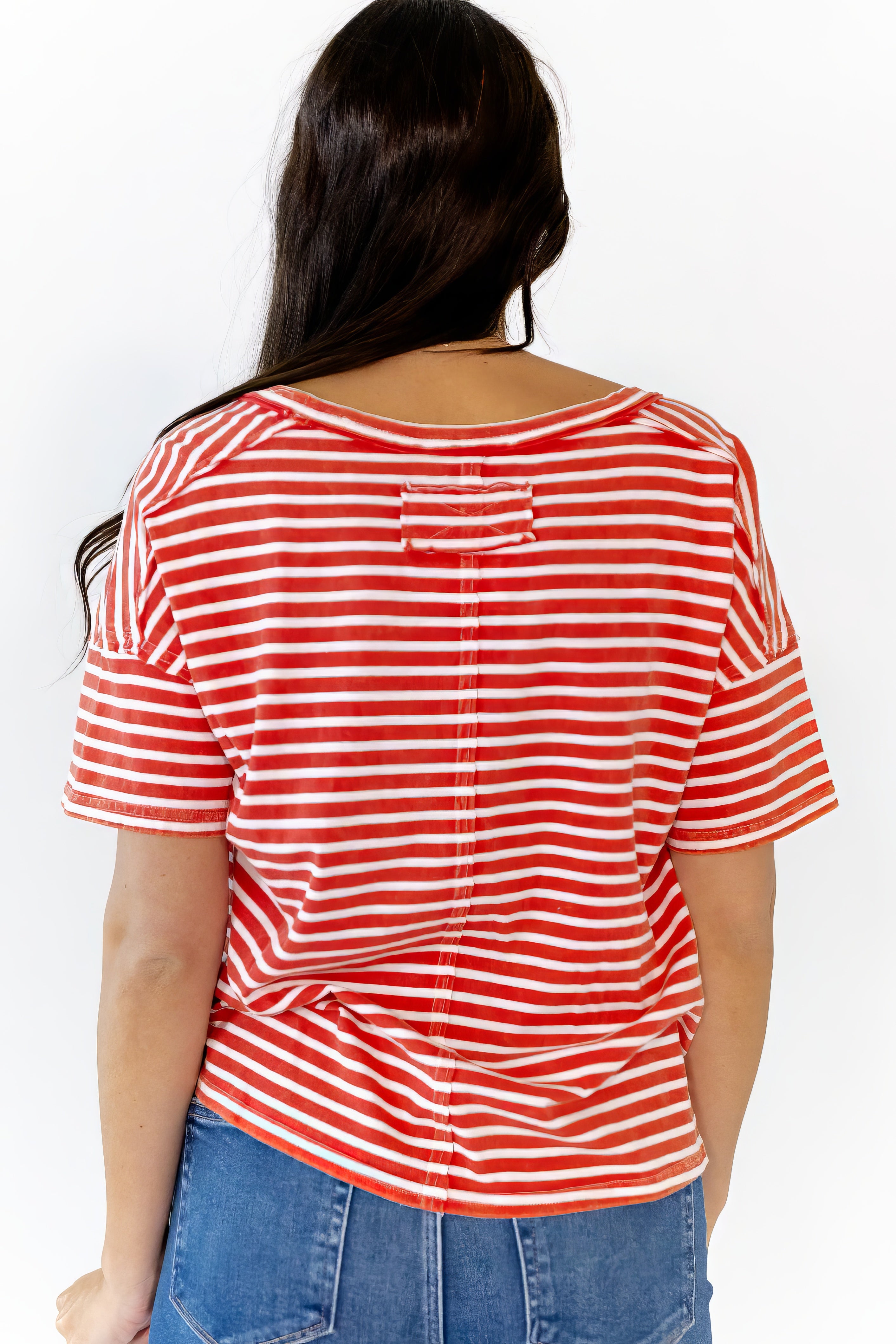 Inez Striped Scoop Neck