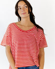 Inez Striped Scoop Neck