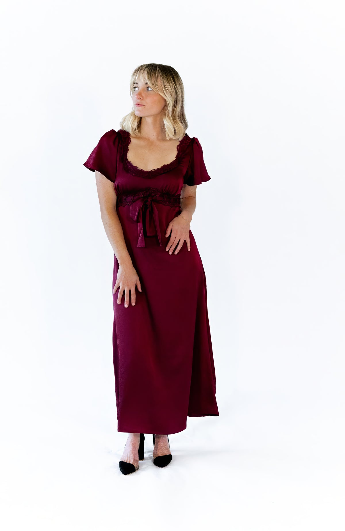 Saylor Lace Trim Dress