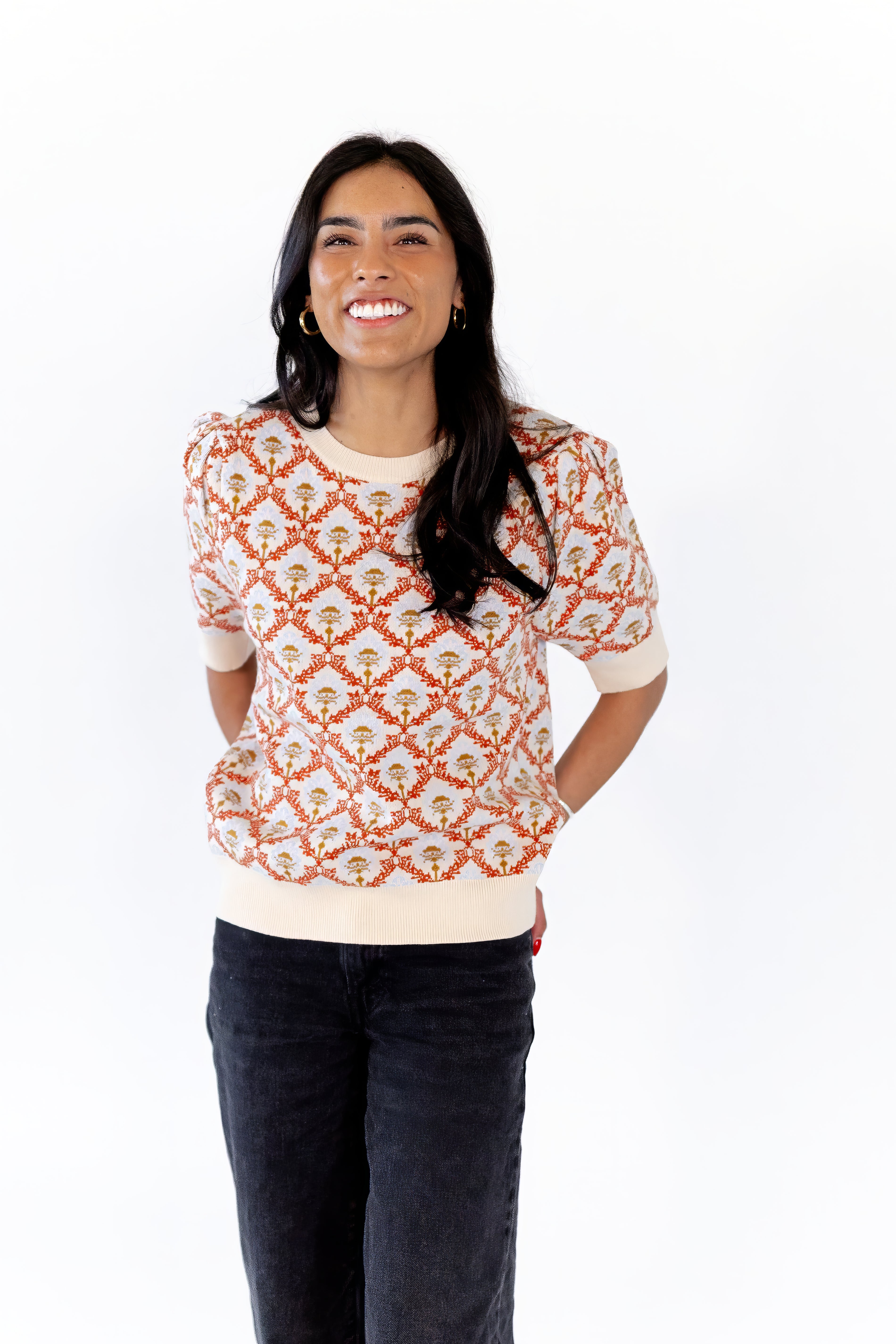 Talie Mosaic Print Top