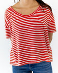 Inez Striped Scoop Neck